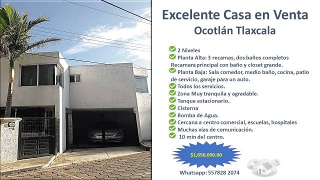 Excelente casa lista para habitar Tlaxcala