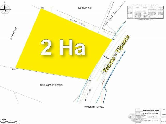 Venta de Terreno industrial en Paso del Águila, Tecate, 2HA