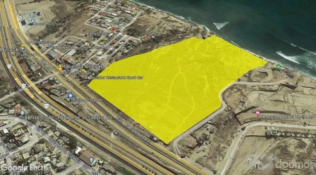 Terreno frente al mar en Venta de 7.8HA, Rosarito Centro.