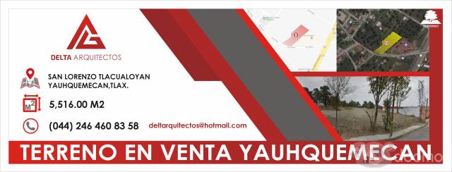 Terreno en venta YAUHQUEMECAN Tlaxcala.