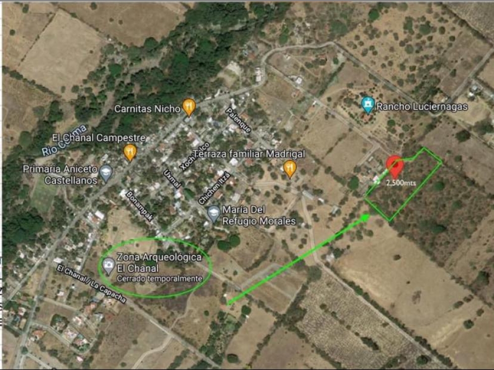 TERRENO EN VENTA DE 2500 M2 CERCA DEL CHANAL COLIMA